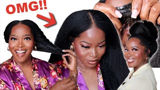 OMG NATURAL HAIR GROWTH IN MINS ðŸ˜± THESE CLIP INS ARE EVERYTHING ft Curls Queen [upl. by Jessi]