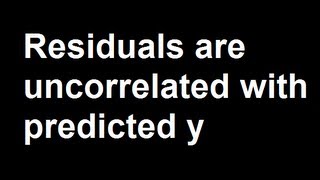 Residuals are uncorrelated with predicted y [upl. by Ferdie]