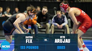 Vito Arujau vs Daton Fix  133 lb Semifinals  2023 NCAA Championship [upl. by Rockafellow]