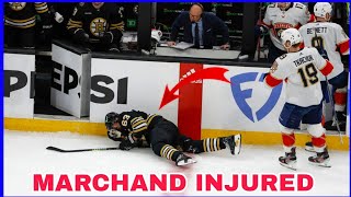 Bruins Brad Marchand Exits Game 3 with UpperBody Injury Whats Next for Boston 🚑 [upl. by Cass623]