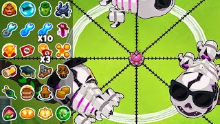 How Far can Each GOD BOOSTED 000 Get on a PERFECT Map Bloons TD 6 [upl. by Nurav]