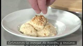 Mousse de turrón con guirlache picado [upl. by Eido]