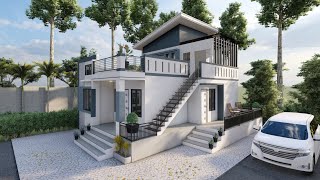 Special 4 BEDROOM  Balcony  WOW Amazing Design ideas for Make maximal small House Build [upl. by Erual]