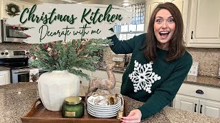 COZY CHRISTMAS KITCHEN DECORATE WITH ME  CHRISTMAS 2023 DECORATING IDEAS [upl. by Pretrice]