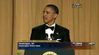 CSPAN President Obama at the 2011 White House Correspondents Dinner [upl. by Lemaceon907]