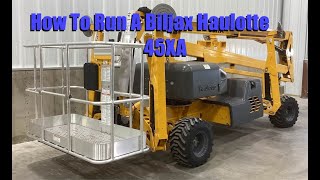 How To Run A Biljax Haulotte 45XA Boom Lift [upl. by Kauppi]