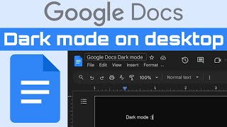 Use Google Docs in Dark Mode on desktopPC quick amp easy tutorial [upl. by Nevaj6]