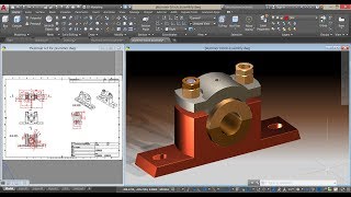 AutoCAD Tutorial  Plummer Block Modeling amp Assembly  Mechanical Drawing [upl. by Safko]