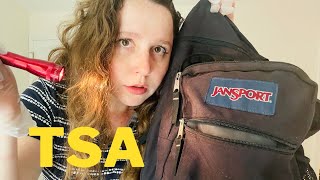 TSA Pat Down and Bag Inspection Fast and Aggressive ASMR [upl. by Joost]