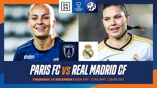 Paris FC vs Real Madrid  Partido Entero De La Jornada 3 De La UEFA Women’s Champions League [upl. by Eilak]