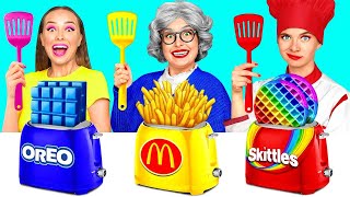 Reto De Cocina Yo vs Abuela  Gadgets Inteligentes vs Hacks de BaRaFun Challenge [upl. by Cohberg]