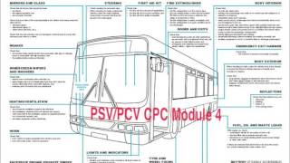 psvpcv cpc module 4 Walk around check questions and answers bus and coach [upl. by Ahsekyt]