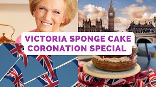 Mary Berry’s Victoria Sponge Cake  Coronation Celebration Cake 🇬🇧 [upl. by Niveb]