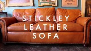 Stickley Leather Sofa  Casa Victoria  Vintage Furniture on Sunset [upl. by Niko355]