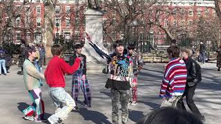 BLITZERS 블리처스 Busking in NYC 220215 Blitz Next Level Remix [upl. by Atinel]