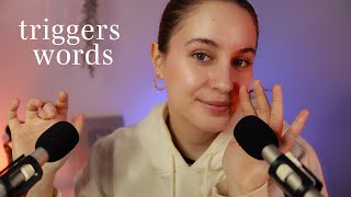 ASMR con muchos SUSURROS y quotSquot ✨ triggers words palabras repetitivas [upl. by Orofselet]