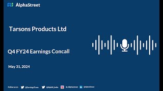 Tarsons Products Ltd Q4 FY202324 Earnings Conference Call [upl. by Odranoel]