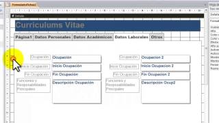 Bases de Datos Access 2010 VT6 Formularios Control de Pestañas 2 de 2 [upl. by Bunns]