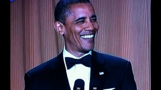 White House Correspondents Dinner 2012 Obama Untouched [upl. by Tdnarb234]