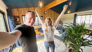 IS OUR CABIN FINISHED  FAMILY TINY HOME SELF BUILD 🏠 [upl. by Annovad]