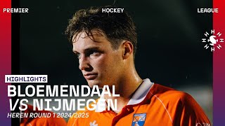 Bloemendaal  Nijmegen 🏑 Tulp Hoofdklasse Heren ‘24’25 RONDE 1  Samenvatting [upl. by Us]