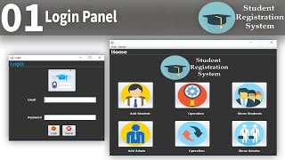 Student registration system  Student Management System in java  Login Panel Part1 [upl. by Faden]