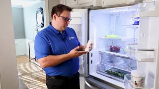 How To Replace the Water Filter in your LG French Door Refrigerator Filter Model NP LT700P [upl. by Lemal]