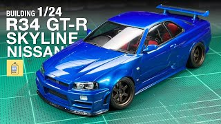 Build 124 Nissan Skyline R34 Tamiya [upl. by Gaw]