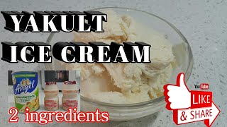 YAKULT ICE CREAM  2 ingredients [upl. by Crescen]