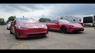 Tesla Plaid vs Porsche Taycan Turbo S [upl. by Aniala]