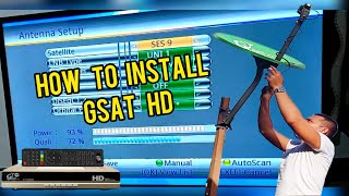 HOW TO INSTALL GSAT HD HOW TO ALIGN GSAT HD [upl. by Eda]