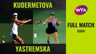 Veronika Kudermetova vs Dayana Yastremska  Full Match  2020 Dubai Round of 32 [upl. by Ronn]