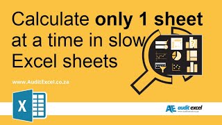 Calculate only 1 sheet in Excel where a full re calculation takes to long same in latest XL [upl. by Etnoel]