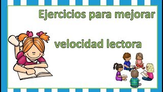 Video ejercicios para mejorar la velocidad lectora lectura por palabras [upl. by Betthezel]