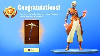 How To Unlock The New LUXE PICKAXE in Fortnite Flawless Tier 100 Pickaxe [upl. by Oecam]