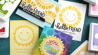 4 Happy Cards to bring the SUNSHINE with the NEW Simon Says Stamp Card Kit with Kristina Werner [upl. by Aniad961]