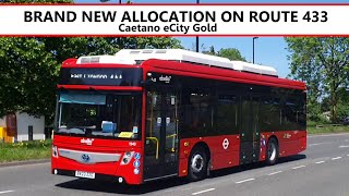 BRAND NEW ALLOCATION Caetano eCity Gold 1543 BV23ZZG On Route 433 Journey amp New High Spec Interior [upl. by Rikki]