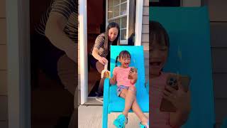 Mom pranks kid 🍌🤣👧🏻❤️✅🌈😱🚀🍭 [upl. by Scarlet557]