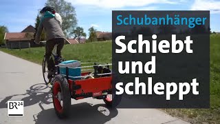 Mit Elektromotor u Funksteuerung Tüftler verbessert Schubanhänger fürs Fahrrad  Abendschau  BR24 [upl. by Kemeny276]