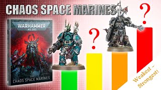 CHAOS SPACE MARINES Units RATED Tier List in 10th Edition Codex  Strongest  Weakest Datasheets [upl. by Nepets798]