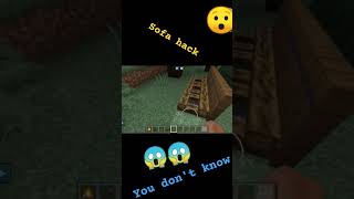 An amazing sofa hack in Minecraft you dont know popular 1k [upl. by Annice]