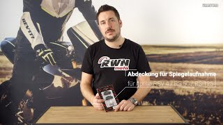 Abdeckung für Spiegelaufnahme Aprilia RSV 4  RS 50  RS 125 [upl. by Diad]