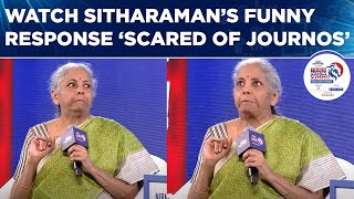 Nirmala Sitharamans Funny Response On Supriya Shrinate Row Says Scared Of Journalists [upl. by Christabella]