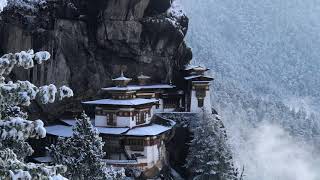 Taktsang Monastery In The Snow Bhutan [upl. by Enirhtac]