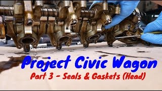 How to Replace Seals  Distributor Rocker Arm Valve Cover Spark Plug Gaskets  1991 Honda Civic [upl. by Aissatan]