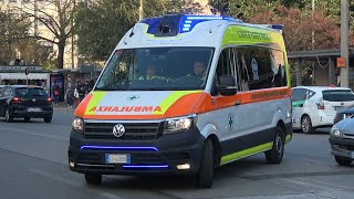 RAREWAIL Ambulanza Neonatale Croce Verde Padova in emergenza  Ambulance responding code 3 [upl. by Hillier]