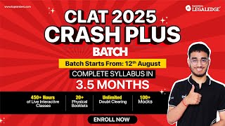 Big Opportunity for CLAT 2025 Aspirants  Exclusive Crash Plus Batch for CLAT Aspirants [upl. by Aubree]