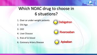 Choice of NOAC amongst Dabigatran Rivaroxaban and Apixaban in 6 clinical situations [upl. by Karwan]