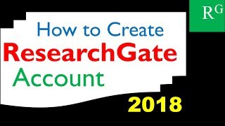 How to Create Researchgate Account for Free 2018 [upl. by Eekram]