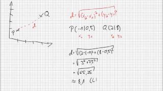 Abstand zweier Punkte berechnen [upl. by Anavlys]